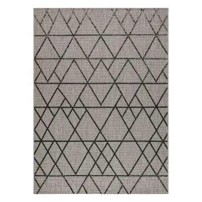 Produktbild von TEPPICH SIZAL FLOORLUX 20508 silber / schwarz DREIECKE Grau 240x330 cm