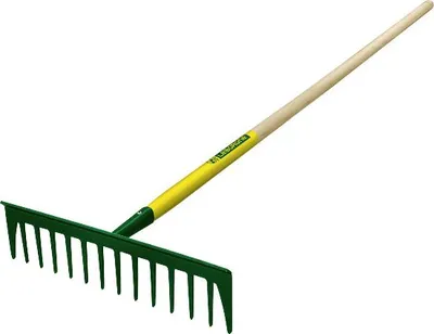 Image de Râteau Batipro forgé 16 dents droites - manche bois  PEFC 100%