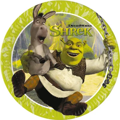 Produktbild von Procos 8 Pappteller 23 cm - Shrek