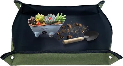 Produktbild von Famanu Pflanz-Umtopfmatte wasserfest - Dunkelgrün - 50 x 50 cm