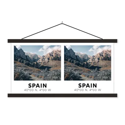 Produktbild von MuchoWow® Textilposter Spanien - Berge - Sommer 90x45 cm mit schwarzem Rahmen - Klemmleisten