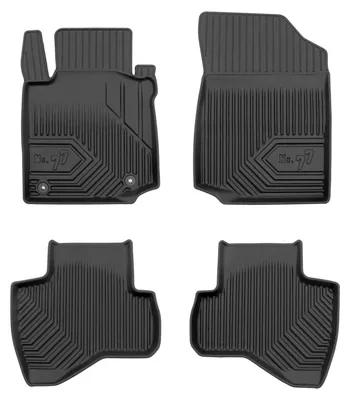 Produktbild von Gummi-Fußmatten für Peugeot 107 2005-2014 (Schrägheck) – 4-tlg, Schwarz, passgenau
