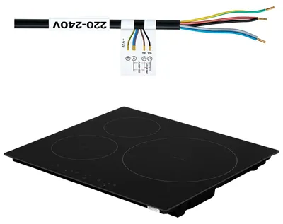 Produktbild von SucceBuy Induktionskochfeld mit 3 Zonen, Einbau-Induktionskochplatte 6200 W, Kochfeld mit 9 Leistungsstufen, LED-Touch-Bedienung, Glaskeramik-Oberfläche und Kindersicherung, geeignet für Küche und Wohnmobil