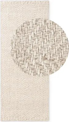 Produktbild von Elle Decoration Majoli Jute & Wollteppich Herringbone Majoli Natur Weiß