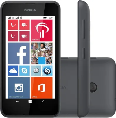 Produktbild von Nokia Lumia 530, 10,2 cm (4"), 0,5 GB, 4 GB, 5 MP, Windows Phone 8.1, Grau