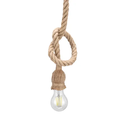 Zdjęcie produktu dla Gniazdo lampy Gniazdo lampy E27 vintage lina konopna lampa sufitowa gniazdo lampa wisząca gniazdo lampy 85 265V