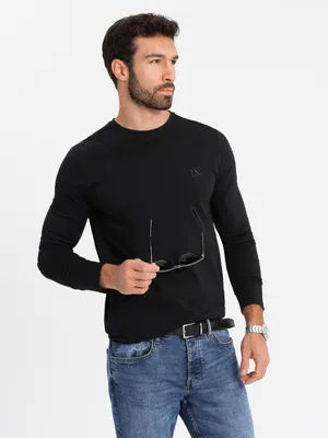 Obrázek produktu pro Ombre Clothing Pánské tričko s dlouhým rukávem Kuvendor černá L