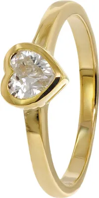 trendor 41558 Damenring Gold 333/8K mit Zirkonia Herz 1