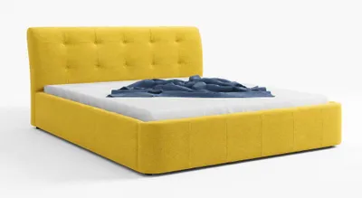Produktbild von Klassisches Bettgestell Polster Bett Hotel Leder Textil Betten Stoff 180x200cm