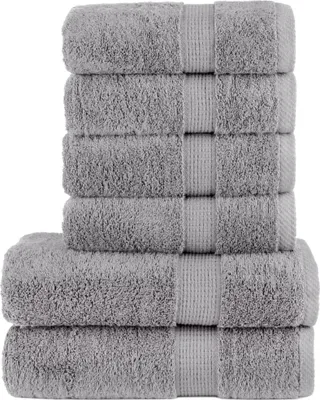 Produktbild von 6 tlg. Premium-Handtuch-Set SOLUND Grau 600 g/m²
