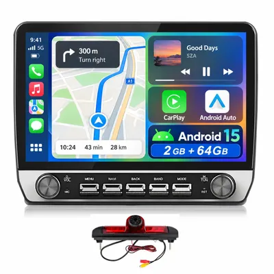 Produktbild von 10.1" Android 15 Autoradio Carplay Für Fiat Ducato Citroen Jumper Peugeot Boxer GPS Navi WIFI BT DAB+ SWC USB DSP 2GB+64GB Kamera, KI-generiertes Bild