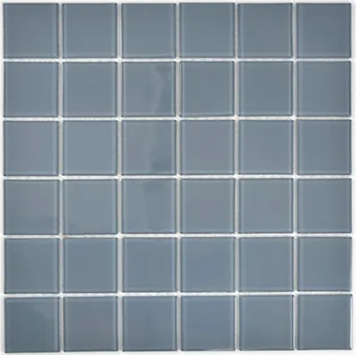 Produktbild von Mosaikfliese Transluzent Glasmosaik Crystal grau BAD WC Küche WAND MOS69-0202