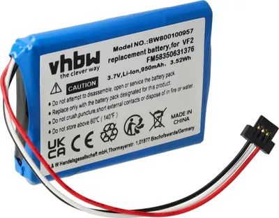 Produktbild von vhbw Akku kompatibel mit TomTom Go 510 (2013), Start 50, Go 50, Go 500 (2013), Go 600, Go Live 825 Europe GPS Navigation Navi (950 mAh, 3,7 V, Li-Ion)