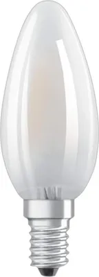 Produktbild von OSRAM LED-Lampe "Retrofit", Kerze, 4W ersetzt 40W, E14, Warmweiß, matt, 2 Stück (00217797)