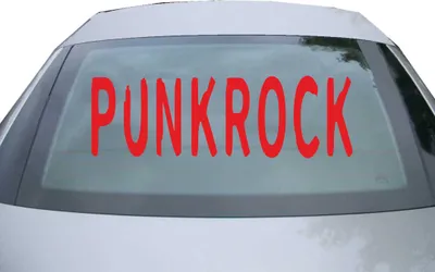 Produktbild von Indigos UG - Aufkleber Heckscheibe & Motorklappe DE7058 - rot - 600x189 mm - Punkrock Schrift Music Hardcore Oldschool - Auto Scheiben Fenster Heckklappe Tuning Racing JDM - Die cut