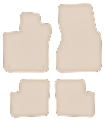 Produktbild von DURBAN Beige Velours-Fußmatten-Set für Smart ForFour II Schrägheck (2014-)