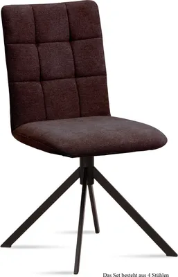 Produktbild von Esszimmerstuhl (4er-Set) Drucy 47x91x60 Schwarz/Espresso