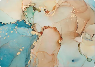 Produktbild von Abstraktes Aquarell – Bodenschutzmatte – Stuhlunterlage 100x70 cm – Rutschfest – Hartbodenmatte