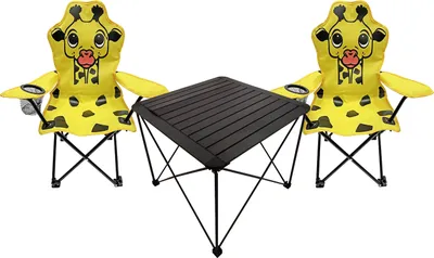 Produktbild von 3tlg Kinder Campingmöbel Set Outdoor Campingstuhl Anglerstuhl Tisch