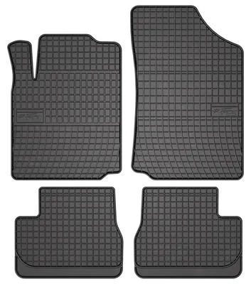 Produktbild von Gummi-Fußmatten für Citroen C3 I 2002-2009 (Schrägheck) – 4-tlg, Schwarz, passgenau – Wielganizator SolidPRO