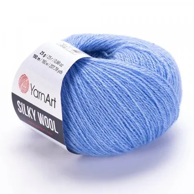 Obrázek produktu pro YarnArt Silky Wool příze 25 g / 190 m - barva 343 světlé indigo - hedvábná příze