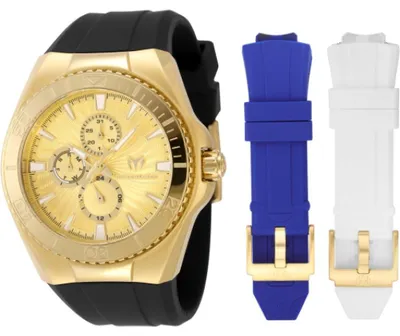 Produktbild von TechnoMarine Cruise TM-124018 Herrenuhr - Quarzwerk - Edelstahl mit goldenem Zifferblatt - 45 mm