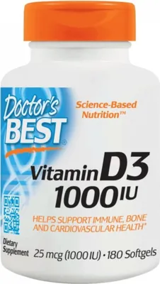 Productafbeelding van Doctor's Best Dietary supplements Vitamin D3, BI3484