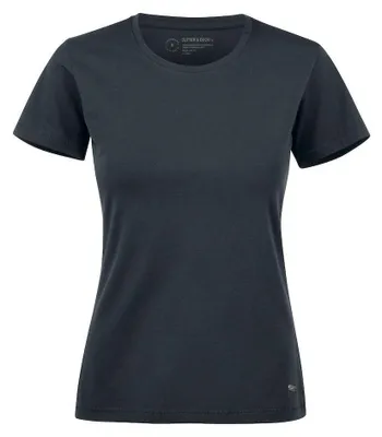 Image de Cutter & Buck - T-shirt "Manzanita" pour femmes, col rond, en coton ET151 (taille S) (noir)