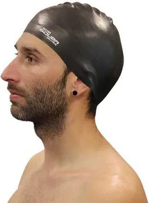 Produktbild von Squba Silicone Badekappe Schwarz  Schwarz One Size