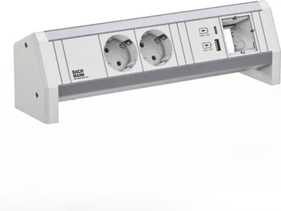 Produktbild von Bachmann Desk 2Xcee7/3 1Xusb A/C 22W 1Xcm Gst18 Ral9010
