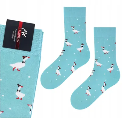 Produktbild von Marilyn Goosetelman Herren Baumwollsocken mit Gänsemotiv