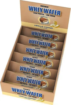 Produktbild von Weider Whey-Wafer - 12 Riegel a 35 g Vanilla-Yoghurt