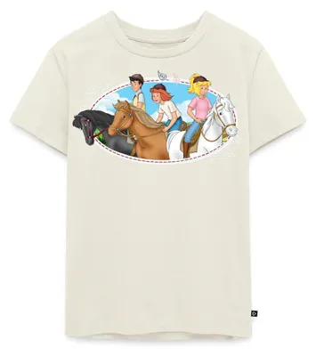 Produktbild von Spreadshirt Bibi Und Tina Ausritt Mit Freunden Kinder Premium T-Shirt, 122/128 (6 Jahre), Naturweiß