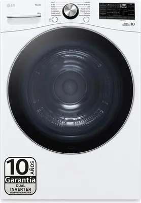 Image de LG RH18U8AVCW, Standing, Front Filling, Heat Pump, White, Knobs, Swivel, Black