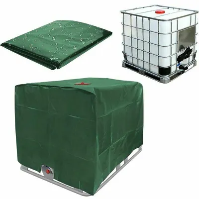 Produktbild von Wassertankabdeckung, IBC-Tankabdeckung für 1000-Liter-Tank, Schutzhülle für Wassertankbehälter, 120 x 100 x 116 cm (grün)