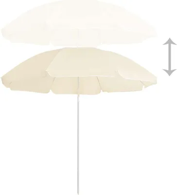 Produktbild von vidaXL Sonnenschirm mit Stahlmast Sandfarbe 180 cm