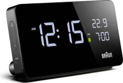 Produktbild von Braun - BC20BEU - Wecker - digital - Quarz - schwarz