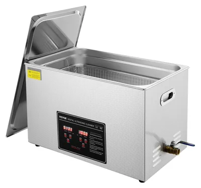 Image de VEVOR Nettoyeur à ultrasons Nettoyeur à ultrasons en acier inoxydable 752 W, 30 L Nettoyeur à ultrasons avec affichage numérique 0-30 min, nettoyage par ultrasons pour bijoux, lunettes, montres, etc.