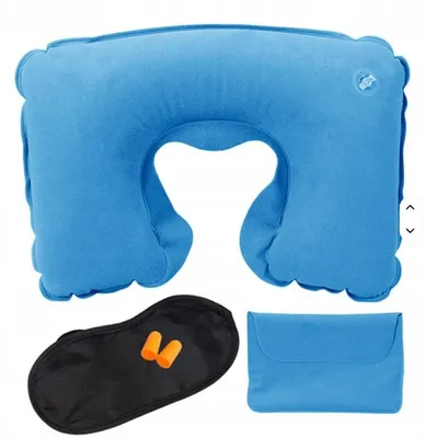 Produktbild von 3-in-1 Reise-Set mit Nackenkissen, Schlafmaske und Ohrstöpseln