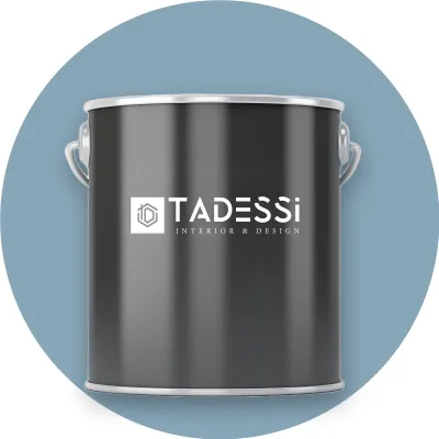 Produktbild von TADESSI Wandfarbe Blau - Helles Blau - abwaschbare Innenfarbe matt - Dispersionsfarbe - Geruchsarm und Lösemittelfrei - 2,5 Liter Gebinde