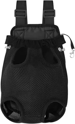 Image de Sac à dos pour animaux de compagnie - Sac de transport - Voyage avec animal de compagnie - Maille respirante - 33 x 38 x 25 cm - Noir