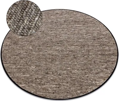 Produktbild von NEPAL 2100 Kreis Teppich stone, grau – Wolle, doppelseitig, natur Grau rund 100 cm