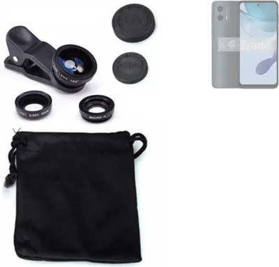 Produktbild von K-S-Trade Smartphone Kamera Linsen Set Kompatibel mit Motorola Moto G 5G (2023) 3in1 Clip-On Kamera Adapter Macro Weitwinkel FishEye Fischauge
