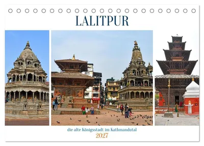 Produktbild von LALITPUR, die alte Königsstadt (Tischkalender 2027 DIN A5 quer), CALVENDO Monatskalender