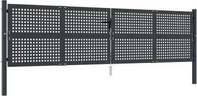 Image de vidaXL Portail de jardin Anthracite 400x125 cm Acier