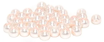 Produktbild von Vintageparts Glaswachsperlen rosa 6 mm, 40 Stück
