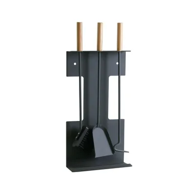 Produktbild von Kaminbesteck 3 tlg.Eisen Holzgriffe