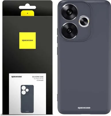 Image de Coque en silicone SPACECASE Coque en silicone pour Poco F6 5G Noir