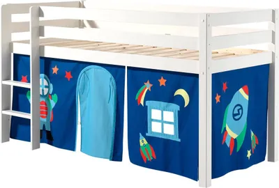 Produktbild von Spielbett  Pino mit Textilset Kiefer Weiß