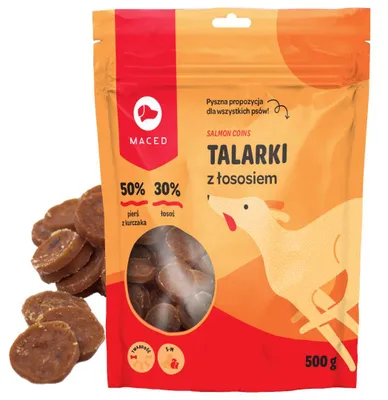 Zdjęcie produktu dla Przysmak dla psa Maced Talarki z ŁOSOSIA 500g